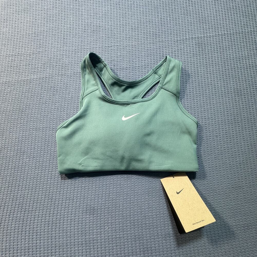 Nike Dri-FIT Swoosh Sports Bra Women Sz XS Green Brand New‎